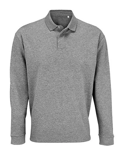SOL´S Polo Kragen Sweatshirt aus Recycling-Baumwolle, Grey Melange 4XL, L03990