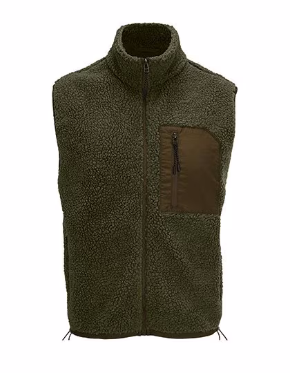 SOL´S Bodywarmer sherpa Fury avec inserts Taslon, Army/Dark Army M, L04041