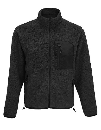 SOL´S Sherpa Jacke Fury mit Taslon-Einsätzen, Carbon Grey/Black XS, L04042
