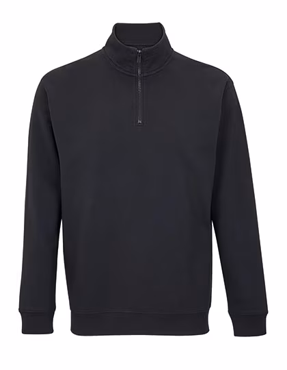 SOL´S 1/4 Zip Sweatshirt Conrad aus Recycling-Polyester, Black XS, L04234