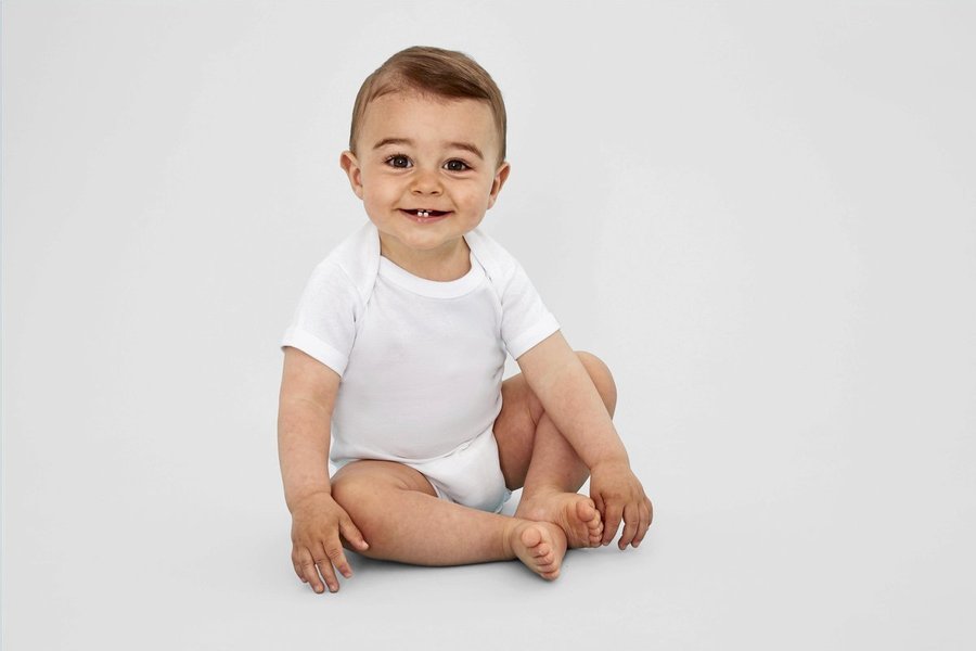 SOL´S Bio Baumwoll Bodysuit mit Druckknopf, White 3-6 Monate, L117