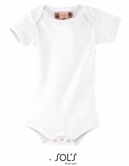 SOL'S Organic Cotton Bodysuit with Snap Button, White 12-18 Monate, L117