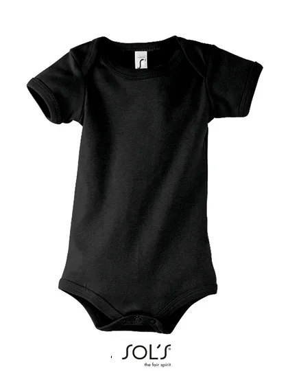 SOL´S Babysuit Bambino mit Druckknopfverschluss, Black 6-12 Monate, L118