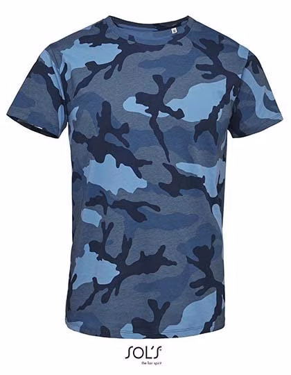 SOL'S Baby Bib "Babib" with Velcro Closure, Blue Camo S, L133