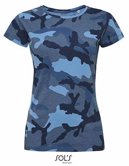 SOL´S Bavoir en Coton biologique avec fermeture Velcro, Blue Camo S, L134