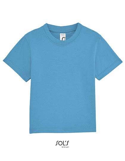 SOL´S Baby T-Shirt Mosquito mit Druckknöpfen, Aqua 3-6 Monate, L155