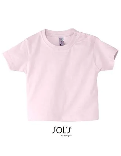 SOL´S Baby T-Shirt Mosquito mit Druckknöpfen, Pale Pink 3-6 Monate, L155