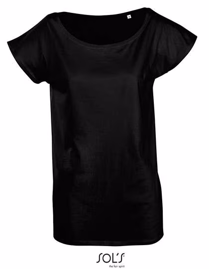 SOL´S T-Shirt Marylin con girocollo per Bambini, Deep Black S, L161