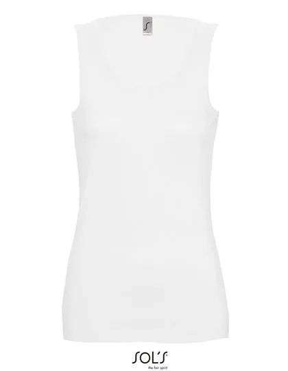 SOL´S Ärmelloses Fashion T-Shirt aus Baumwolle, White M, L172