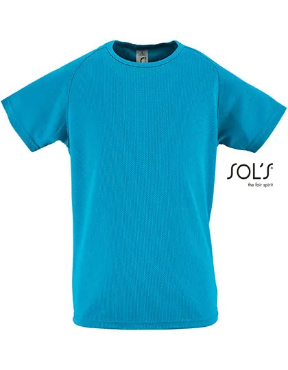 SOL´S Raglan T-Shirt Sportlich Baumwolle für Kinder, Aqua 12 Jahre (142/152), L198K