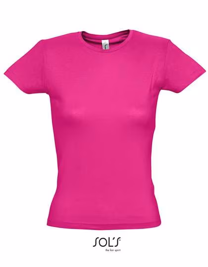 SOL´S T-shirt près du corps pour enfants en Coton, Fuchsia L, L225