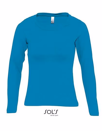 SOL´S T-Shirt Long Sleeve Baumwolle für Kinder, Aqua S, L245