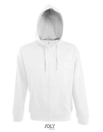 SOL´S Sweatshirt mit kontrastfarbener Kapuze für Herren, White/Grey Melange M, L480