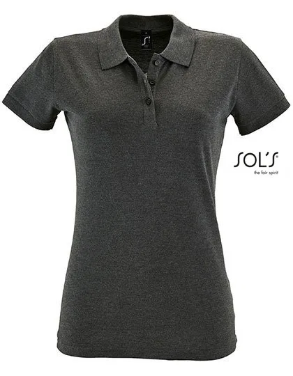 SOL´S Eng geschnittenes Damen Polo-Shirt Baumwolle, Charcoal Melange M, L526