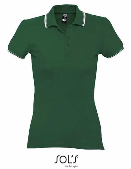 SOL´S Polo Shirt mit Kontrastkragen für Damen, Golf Green/White S, L530