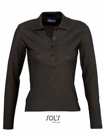 SOL´S Langarm-Polo aus Ringspun-Baumwolle, Sand M, L535