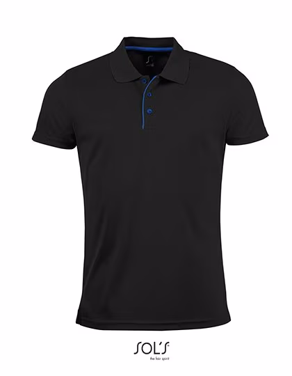 SOL´S Sportpolo Performer mit Kontrastdetails, Black S, L542