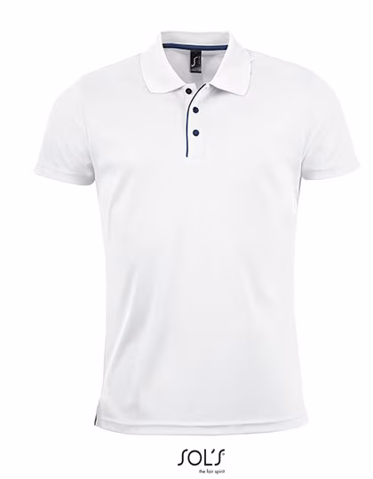 SOL´S Polo sportiva Performer con dettagli a contrasto, White S, L542