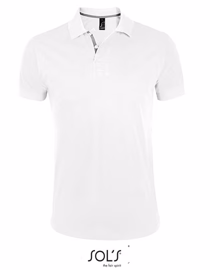 SOL´S Polo coupe slim 100% Coton, White/Grey (Solid) L, L587