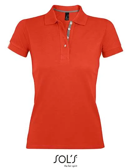 SOL´S Polo-Shirt Portland aus Baumwolle für Damen, Burnt Orange/Grey (Solid) XL, L588