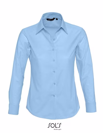 SOL'S Oxford Blouse with Rounded Cuffs, Sky Blue XS, L611