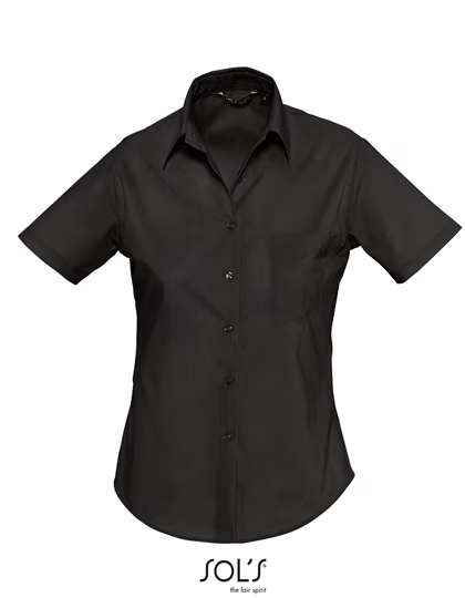 SOL´S Popeline-Bluse Escape Kurzarm Slim-Schnitt, Black XS, L620