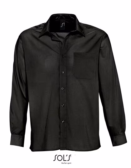 SOL´S Camicia popeline Baltimore con taschino, Middle Blue L, L623
