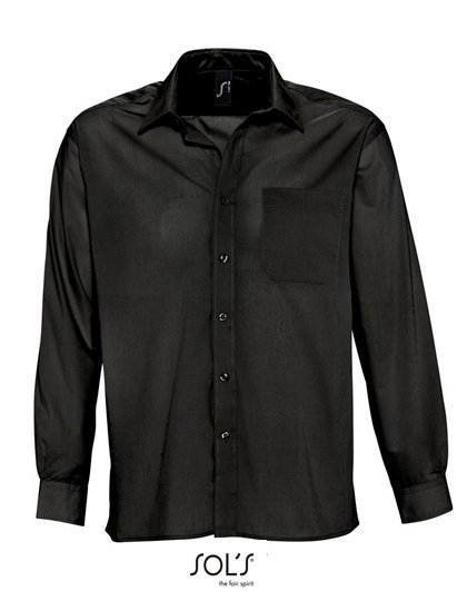 SOL´S Popeline-Shirt Baltimore mit Brusttasche, Black S, L623