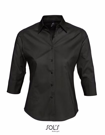 SOL´S Camicetta stretch con maniche 3/4 da Donna, Bright Sky S, L631