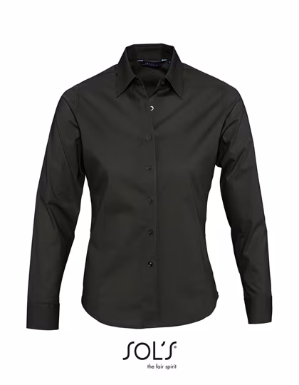 SOL´S Figurbetontes Langarmhemd Slim-Fit Baumwolle, White 3XL, L634