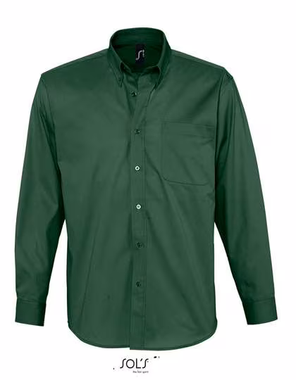 SOL´S Baumwoll-Twill-Hemd mit Brusttasche, Bottle Green S, L645