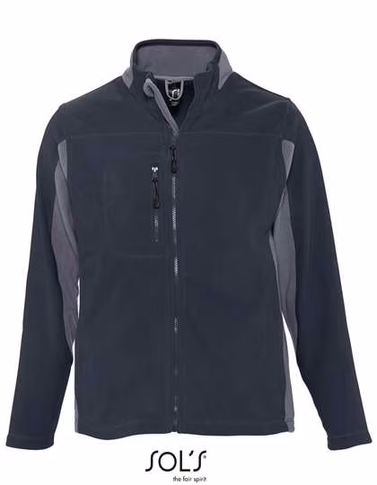 SOL´S Fleecejacke Nordic mit Stehkragen, Navy/Medium Grey (Solid) XL, L707