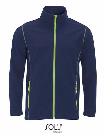 SOL´S Kurz geschnittene Fleecejacke mit Reißverschluss, Navy/Apple Green M, L827