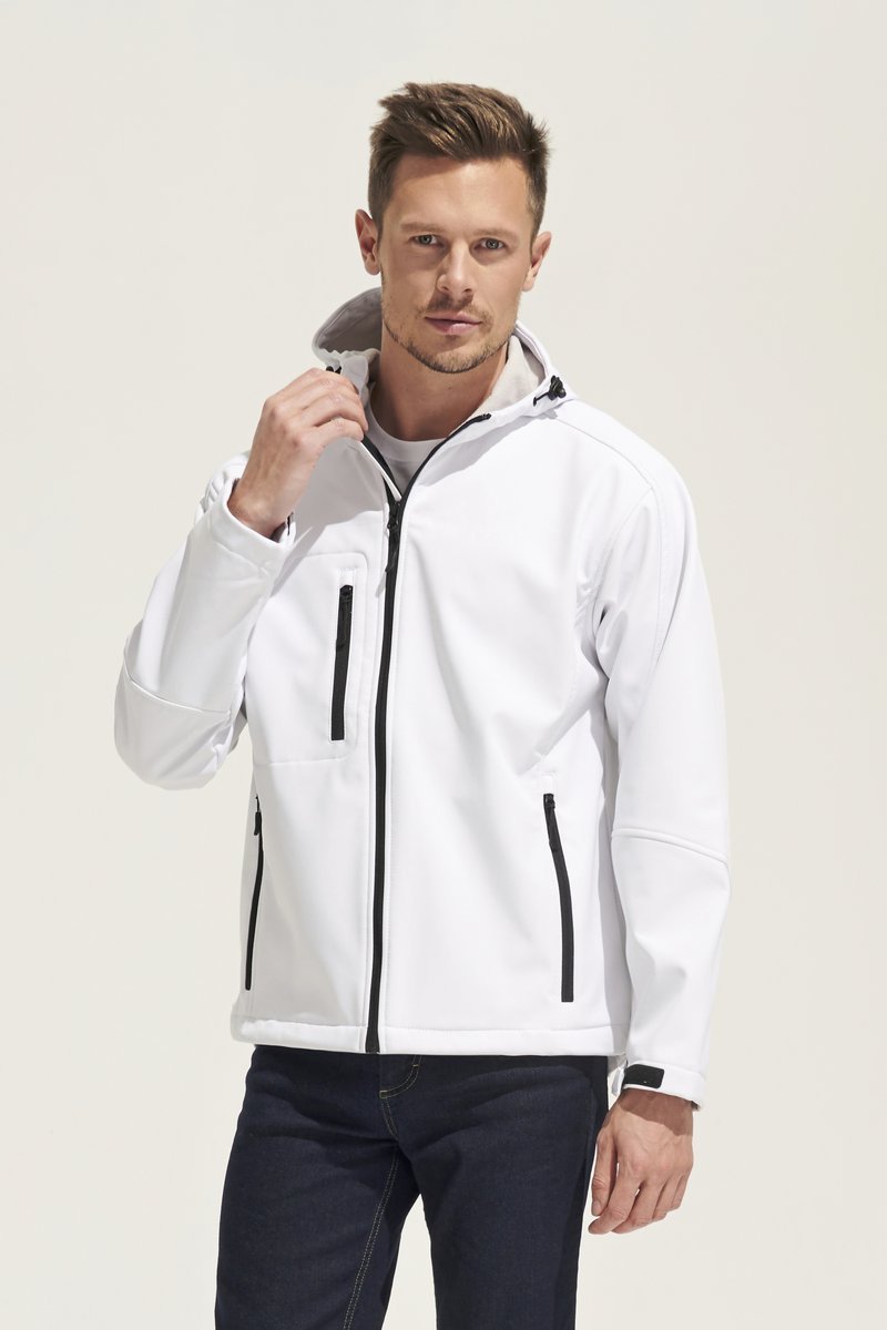 SOL´S Softshell-Jacke mit Kapuze für Herren, Black S, L848