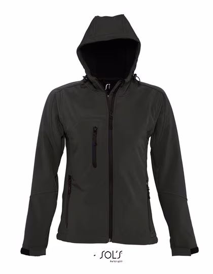 SOL'S Softshell Jacket with Hood Replay for Women, Black S, L849