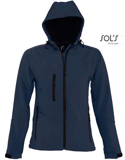 SOL´S Softshell-Jacke mit Kapuze Replay für Damen, French Navy M, L849