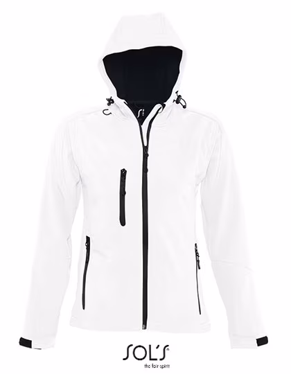 SOL´S Softshell-Jacke mit Kapuze Replay für Damen, White S, L849