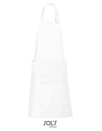 SOL´S Latzschürze Gala mit verstellbarer Nackenschlaufe, White 75 x 90 cm, L990