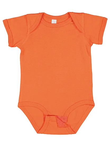 Rabbit Skins Feinjersey Kurzarm-Bodysuit für Babys, Orange Newborn, LA4424N