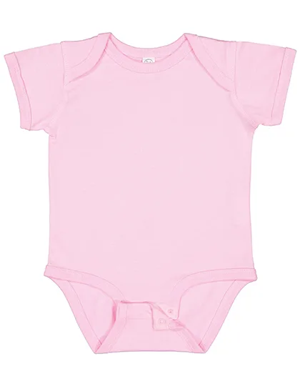 Rabbit Skins Feinjersey Kurzarm-Bodysuit für Babys, Pink Newborn, LA4424N