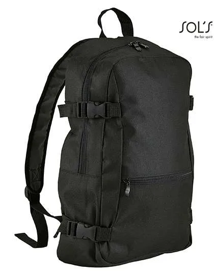 SOL´S Laptop-Rucksack Wall Street aus Oxford-Polyester, Black 12,5 x 29 x 45 cm, LB01394