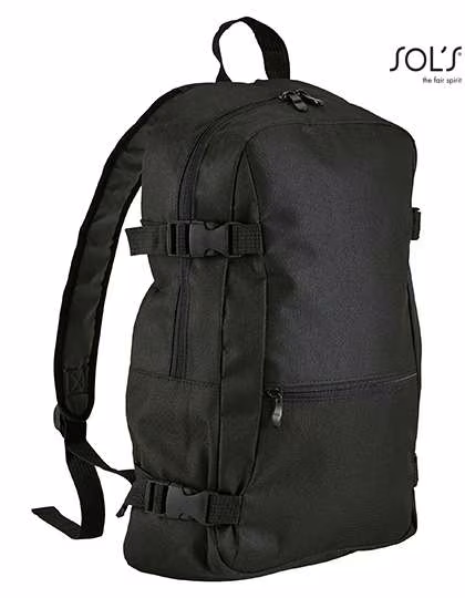 SOL´S Laptop-Rucksack Wall Street aus Oxford-Polyester, Black 12,5 x 29 x 45 cm, LB01394