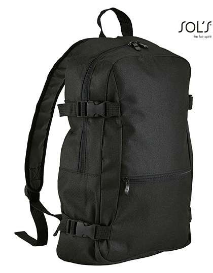 SOL´S Laptop-Rucksack Wall Street aus Oxford-Polyester, Black 12,5 x 29 x 45 cm, LB01394