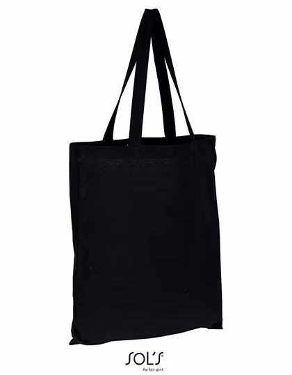 SOL´S Recycelte Baumwoll-Canvas Strandtasche, Black 38 x 42 cm, LB03829