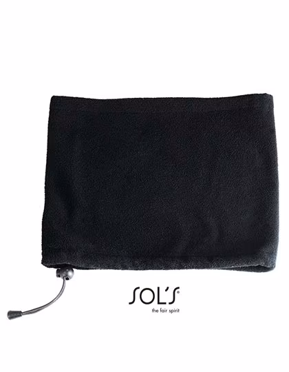 SOL'S Cache-cou et cache-tête polaire Blizzard, Black 25 x 23 cm, LC00597