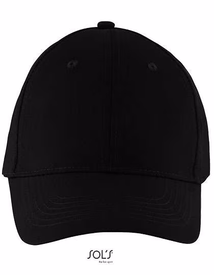 SOL'S Casquette six panneaux Solar en Coton, Black One Size, LC03092