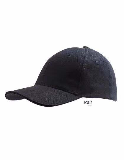 SOL´S Six Panel Cap Buffalo aus Baumwolle, Black One Size, LC88100