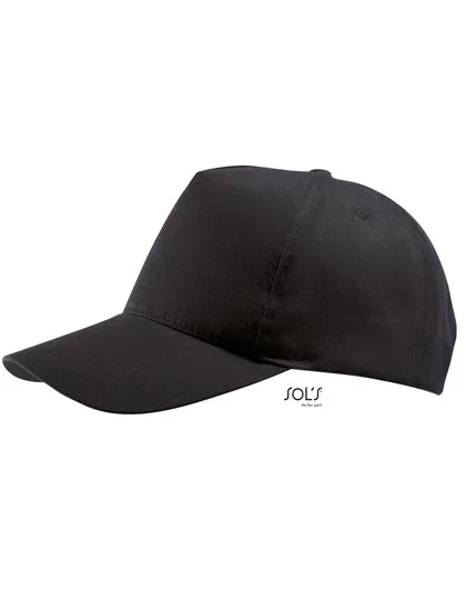 SOL´S Five Panel Cap Buzz mit Klettverschluss, Black One Size, LC88119