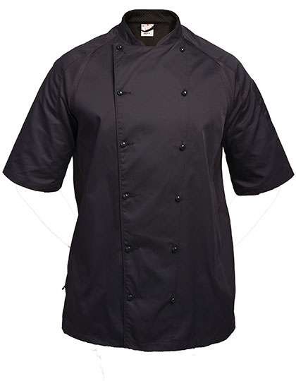 Le Chef Leichte Kochjacke mit Staycool-System, Black/Black XS, LF011