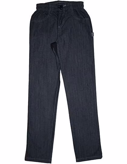 Le Chef Pantaloni Prep con Sistema Staycool, Nero, Black Cross Dyed Denim S, LF022